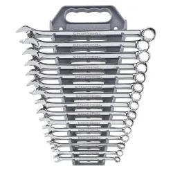 GEARWRENCH® 81902 Long Length Combination Non-Ratcheting Wrench Set, 15 Pieces, 8 to 22 mm