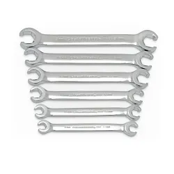 GEARWRENCH® 81906 Regular Length Non-Ratcheting Wrench Set, 6 Pieces, 9 to 21 mm, Polished Chrome