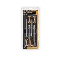 GearWrench® 82820H Standard File Set, 4 Pieces, 7 in L of Cut, Bastard Cut