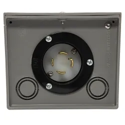 GeneracĀ® 6337 Non-Metallic Inlet Box, 120, 240 V, 30 A, For Use With Generators up to 7500 watts, NEMA 3R NEMA Rating