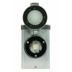 GeneracĀ® 6346 Inlet Box, 120, 240 V, 30 A, NEMA 3R NEMA Rating, Aluminum