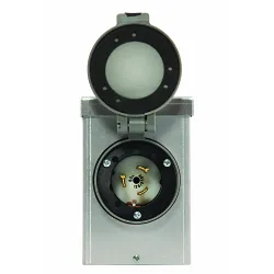 GeneracĀ® 6347 Inlet Box, 120, 240 V, 50 A, NEMA 3R NEMA Rating, Aluminum