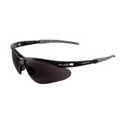 Bullhead Safety® Eyewear BH633AF Safety Glasses, Anti-Scratch/Hydophilic, Smoke Lens, Half-Frame Frame, Crystal Black, Plastic Frame, ANSI Z87.1-2015