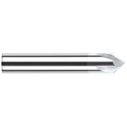 Harvey Tool 18745-C8 Chamfer Cutter, 1/8 in Dia Cutter Head, 90 deg Included Angle, 1-1/2 in OAL, Solid Carbide, TiB2