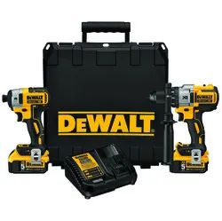 DeWALT® 20V MAX* MATRIX™ DCK299P2 2-Tool Brushless Premium Cordless Hammer Drill and Impact Driver Kit, Tools: Hammer Drill/Driver, Impact Driver and Reciprocating Saw, 20 V, 5 Ah Lithium-Ion