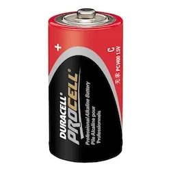 Duracell® Coppertop® MN1400 Cylindrical Battery, Zinc-Manganese Dioxide, 1.5 V DC, 7.8 Ah, C