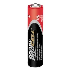 Duracell® PC2400 Cylindrical Battery, Zinc-Manganese Dioxide, 1.5 V DC, 1175 mAh, AAA