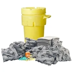 SPC® AllWik® SKA-95W Portable Overpack Spill Kit With Wheels, 95 gal Wheeled Drum, Fluids Absorbed: Universal