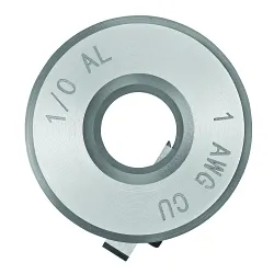 DeWALT® DCE1511 Quick-Release Cable Stripper Bushing, For Use With DCE151 XR® Cordless Cable Stripper, 1/0 AWG Aluminum, 1 AWG Copper Cable, 0.46 in ID Max, 60 mil THK Jacket, THHN AL Cable