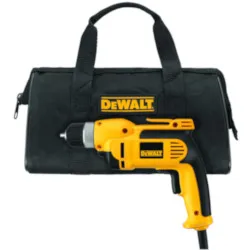 DeWALT® DWD110K Corded Heavy Duty Reversible Drill Kit With Keyless Chuck, 3/8 in Keyless Chuck, 120 V AC, 0 to 2500 rpm Speed, 12-3/4 in OAL