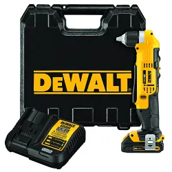 DeWALTĀ® 20V MAX* DCD740C1 Compact Cordless Right Angle Drill/Driver Kit, 3/8 in Keyed Chuck, 20 V, 360 in-lb Torque, 0 to 650/0 to 2000 rpm No-Load, 4 in OAL, Li-Ion Battery
