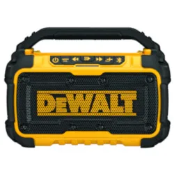 DeWALTĀ® 12V/20V MAX* DCR010 Corded/Cordless Jobsite Bluetooth Speaker, 12 V AC, Li-Ion Battery