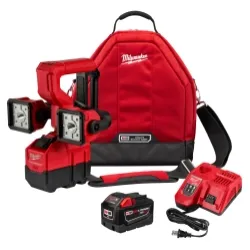 Milwaukee® M18™ 2122-21HD Utility Bucket Light Kit, LED Lamp, 18 VDC, Clamp/Flat Base