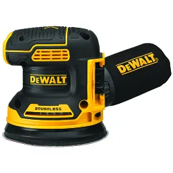 DeWALT® 20V MAX* DCW210B Random Orbit Cordless Sander, 5 in Dia Wheel, 20 V AC, 8000 to 12000 opm, Li-Ion Battery, Black/Yellow