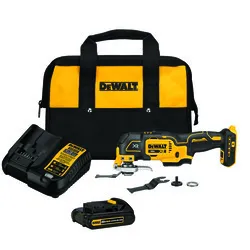 DeWALT® DCS356C1 Cordless Oscillating Multi-Tool Kit, 0 to 13000/0 to 17000/1 to 20000 opm Speed, 20 V, Li-Ion Battery, 1 Batteries