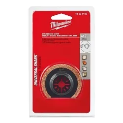 Milwaukee® 48-90-0100 Multi-Tool Blade, For Use With Oscillating Tool, 2-1/2 in Dia Cutting, Carbide Grit Edge/Metal