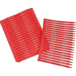 Brady® 95195 Truck Lock Seal, 7-1/2 in L, SEAL Legend, Plastic, Red