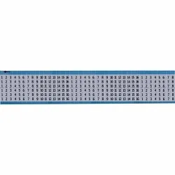 Brady® AF-1-16-SC-PK AF Series Consecutive Number Pre-Printed Repeated Wire Marker Card, 3/4 in L, Black on Silver, B-184 Dead Soft Aluminum Foil, 32 Markers per Card