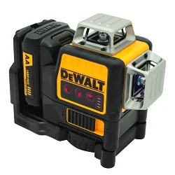 DeWALT® 12V MAX* DW089LR Auto-Leveling Cordless Line Laser Level Kit, 100 ft Measuring, +/-1/8 in Accuracy, 3 x 360 deg Auto Leveling, Battery