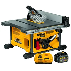 DeWALT® 60V MAX* FLEXVOLT™ DCS7485T1 Cordless Table Saw Kit, 8-1/4 in Dia Blade, 5/8 in Arbor/Shank, 1-3/4 in 45 deg Capacity, 2-1/2 in 90 deg Capacity