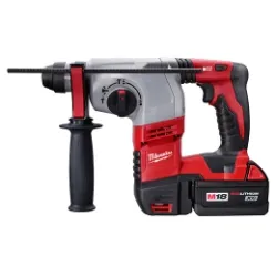 Milwaukee® 2605-22 Cordless Rotary Hammer Kit, 7/8 in Keyless/SDS Plus® Chuck, 18 VDC, 0 to 1400 rpm No-Load, Li-Ion Battery
