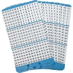 Brady® Porta-Pack® PWM-1-45 Die-Cut in Book Format Pre-Printed Refill Page, 1-1/2 in L x 0.2 in W, Black on White, B-500 Vinyl Coated Fabric