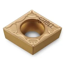 Ingersoll 6212210 CCMT PC Chipbreaker Turn Insert, ANSI Code: CCMT432PC TT8125B, CCMT Insert, 12 Insert, 80 deg Rhombic Shape, Positive Rake, Carbide