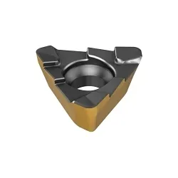Iscar 3322856 HM390 TPKT/CT 1003 3 Helical Cutting Edges Insert, TPKT Insert, 1003 Insert, Solid Carbide, Steel/Stainless Steel/Super-Alloys/Titanium, Triangle Shape