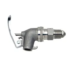 Justrite® 08916 Safety Drum Faucet, 0.8125-27 UNS 2B Inlet, PTFE Seal, Adjustable Closure, Stainless Steel Body