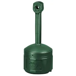 JustriteĀ® 26800G Original Smoker's Cease-FireĀ® Medium Duty Cigarette Butt Receptacle, 4 gal Capacity, 38-1/2 in H, Polyethylene, Forest Green