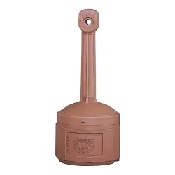JustriteĀ® 26800T Original Smoker's Cease-FireĀ® Medium Duty Cigarette Butt Receptacle, 4 gal Capacity, 38-1/2 in H, Polyethylene, Terracotta