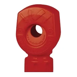 JustriteĀ® 26811R Heavy Duty Cigarette Butt Can, 5 gal Capacity, 38-1/2 in H, Galvanized Steel/Polyethylene, Safety Red