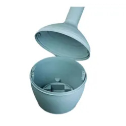 Justrite® 268501 Elite⢠Smoker's Cease-Fire® Medium Duty Cigarette Butt Receptacle, 4 gal Capacity, 38 in H, Polyethylene, Cool Gray