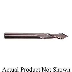KEO 103-043016-ALTIN High Performance Center Cutting Positive Rake Single End Drill Mill, 1/32 in Dia, 60 deg Point, 2 Flutes, 1/8 in L Flute, 1/8 in L of Cut, 1/8 in Dia Shank, 1-1/2 in OAL, AlTiN