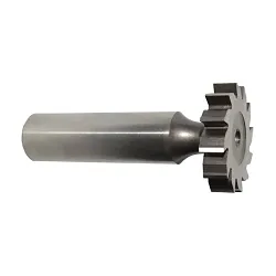 KEO 103-060010 14-Flute Standard Keyseat/Woodruff Cutter, Shank Connection, 1.265 in Dia Cutter, 5/16 in W Cutting, 2-5/8 in OAL, 1/2 in Dia Straight Shank, 1.265 in Dia Arbor Hole, Straight Tooth