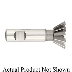 KEO 103-075036-TIN Single Angle Straight Tooth Dovetail Cutter, 3/8 in Dia Cutter, 3/16 in W Cutting, 3/8 in Dia Weldon Shank, 60 deg Included, 2-1/8 in OAL