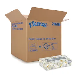 Kleenex® 21606 Facial Tissue, White