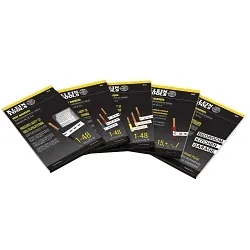 Klein® 56250 Numeric Wire Marker, 5-1/2 in L x 3-21/64 in W, Black Print on White, Cloth