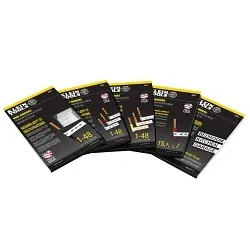 KleinĀ® 56255 10-Page Wire Marker Book With Panel Directory, 6-3/8 in L x 3-5/8 in W, Black Print on White, Cloth