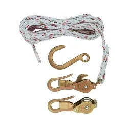 KleinĀ® H1802-30SR Block and Tackle With Guarded Hooks, 750 lb Lifting, 7.62 m L Rope