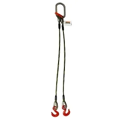 Lift-All® 1126372LBX10 Permaloc 6X37 IWRC EIPS Construction 2-Leg Bridle Wire Rope Sling, 1-1/2 in Dia Wire Rope, 10 ft L, Alloy Steel