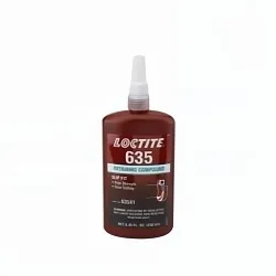 Loctite® 135517 635™ 1-Part High Strength Retaining Compound, 250 mL Bottle, Liquid, Green, 1.0900000000000001