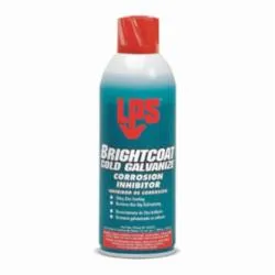 LPSĀ® BrightCoat 05916 COLD GALVANIZE Heat Resistant Corrosion Inhibitor, 16 oz Aerosol Can, Liquid, Reflective Silver Gray, 0.8 to 0.87