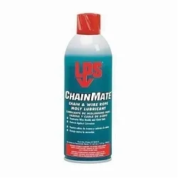 LPSĀ® ChainMateĀ® 02416 Wire Rope Lubricant, 16 oz Aerosol Can, Gas, Black/Dark Gray, 0.74 to 0.76