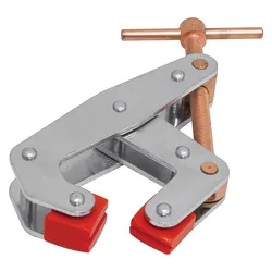 MAG-MATE® Kant-Twist® K030TU Cantilever Clamp With Copper T-Handle and Polyurethane Jaw, 1-1/4 in Opened, 1-3/4 in Closed D Throat, 3 in Clamping, 3 in Jaw Opening, Steel Body, 1125 lb