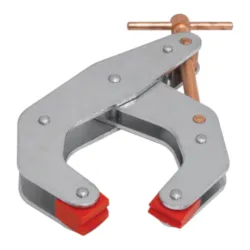 MAG-MATE® Kant-Twist® K045TUD Cantilever Clamp With Copper T-Handle and Polyurethane Jaw, 2-1/4 in Opened, 3-13/16 in Closed D Throat, 4-1/2 in Clamping, 4-1/2 in Jaw Opening, Steel Body, 1275 lb