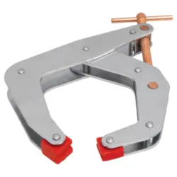 MAG-MATE® Kant-Twist® K060TUD Cantilever Clamp With Copper T-Handle and Polyurethane Jaw, 4-1/2 in Opened, 5-1/2 in Closed D Throat, 6 in Clamping, 6 in Jaw Opening, Steel Body, 1500 lb