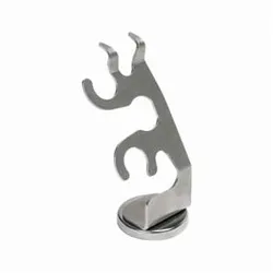MAG-MATE® WTHT01 Weld Torch Holder With Plated Steel Magnetic Base, 2.63 in Dia Magnet, For Use With TIG Torch, Stainless Steel, Silver