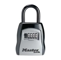 Master Lock® 5400D Combination Portable Lock Box, 5 Key, 6-5/16 in H x 3-1/4 in W x 1-1/2 in D, Metal
