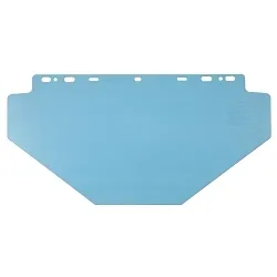MCR Safety 102040PC Faceshield Visor, Clear, Polycarbonate, 10 in H x 15-1/2 in W x 0.04 in THK Visor, For Use With Universal Brackets